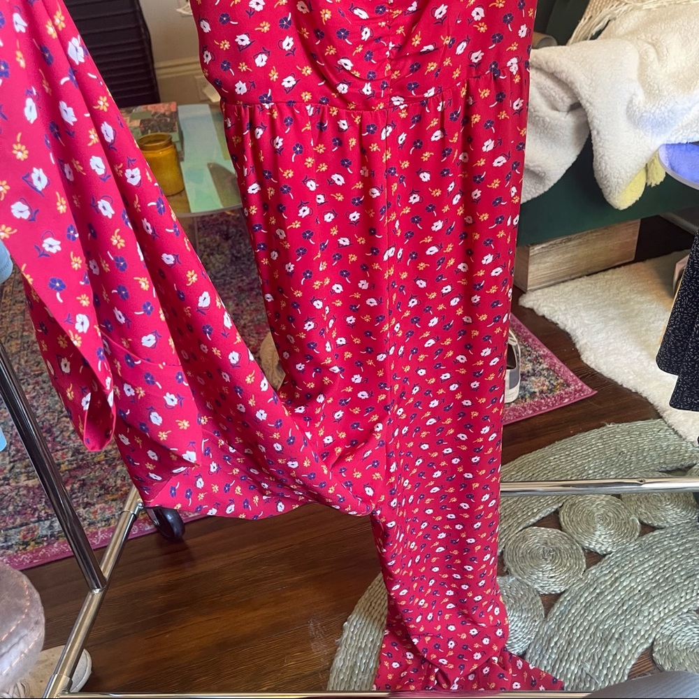 Madewell Ruched Wide Leg Jumpsuit 12T - Picture 5 of 6
